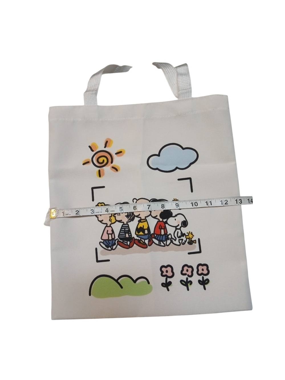 Peanuts - NWOT Charlie Brown, Snoopy, & The Entire Crew On This Eco. Canvas Bag - Picture 7 of 12